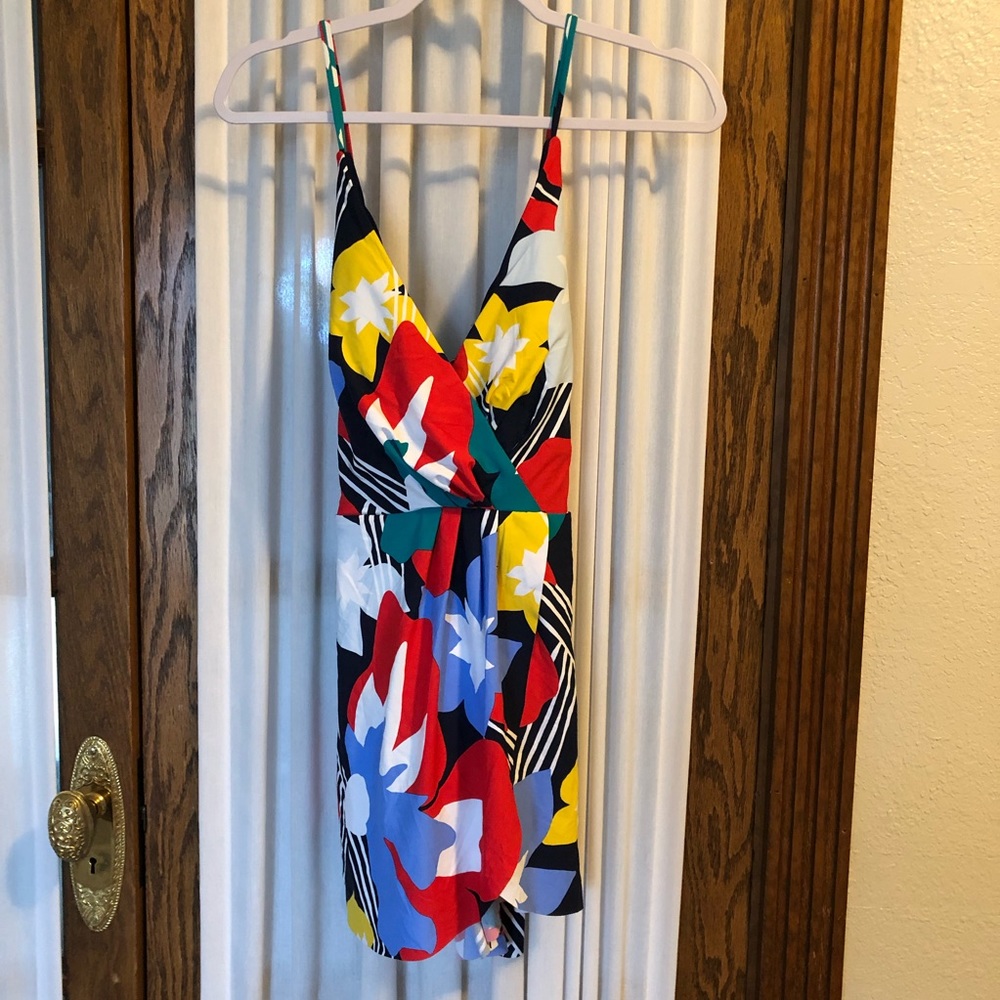 Cole of California Multicolor Floral Draped Swimsuit